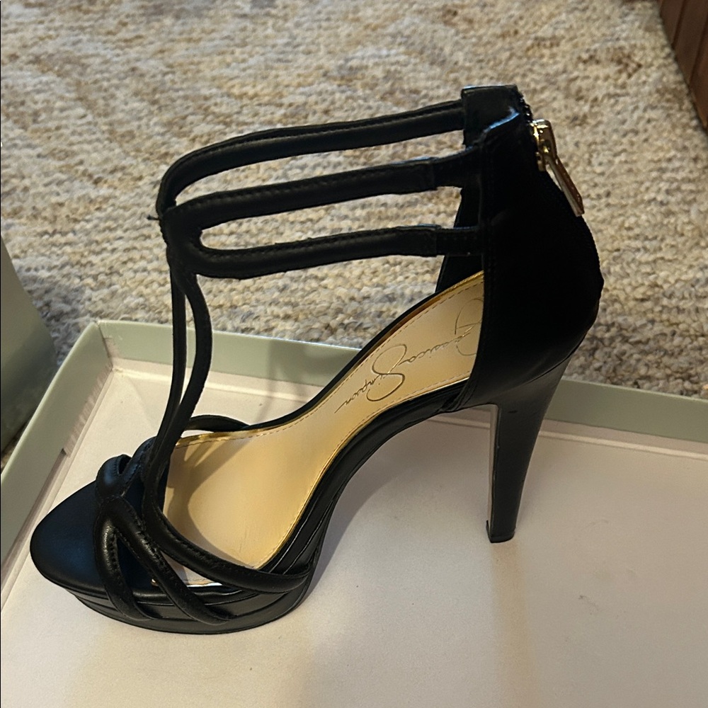 Jessica Simpson Black Strappy Heels